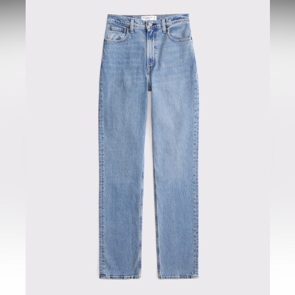 NWT Abercrombie & Fitch Ultra High Rise 90s Straight Jean Size 30 Long